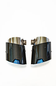 G8X Exhaust Tips (Forged, Gloss Blue, Gloss Black) | Custom Style
